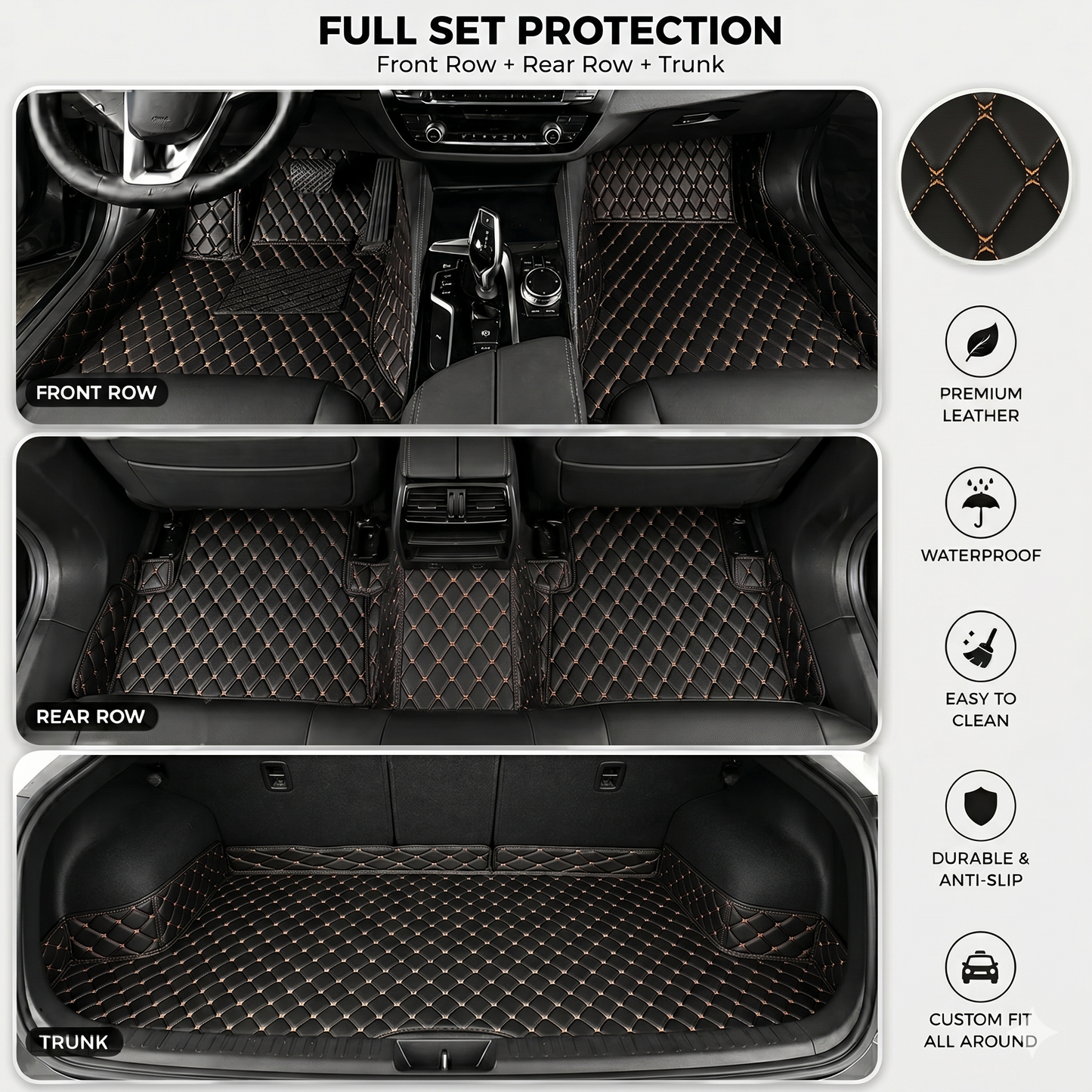 Elvie Heavy Duty Universal Fit Car Mats, SUVs, and Trucks