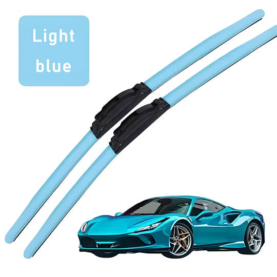 Colourful Silent Windshield Wipers - Easy to install quick-release clip, Durable and Wear-resistant Stylish Design for Clear, Quiet Drives!