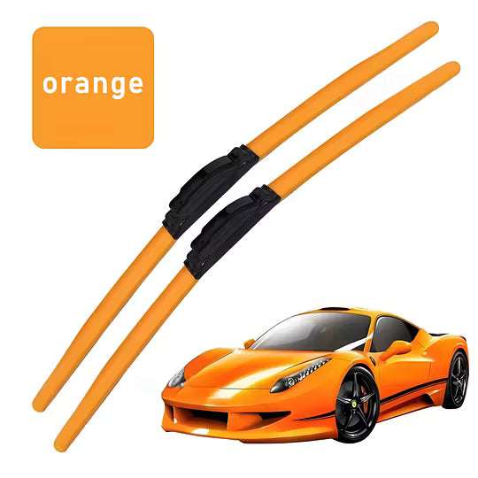 Colourful Silent Windshield Wipers - Easy to install quick-release clip, Durable and Wear-resistant Stylish Design for Clear, Quiet Drives!