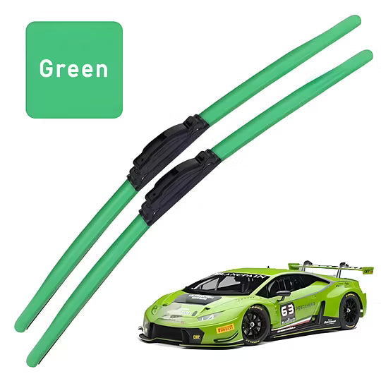 Colourful Silent Windshield Wipers - Easy to install quick-release clip, Durable and Wear-resistant Stylish Design for Clear, Quiet Drives!