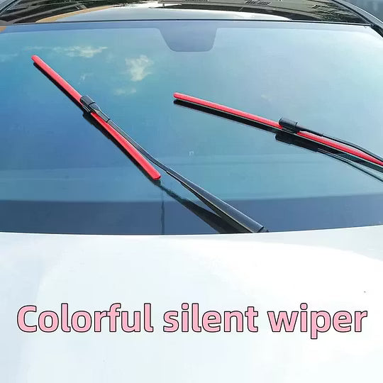 Colourful Silent Windshield Wipers - Easy to install quick-release clip, Durable and Wear-resistant Stylish Design for Clear, Quiet Drives!