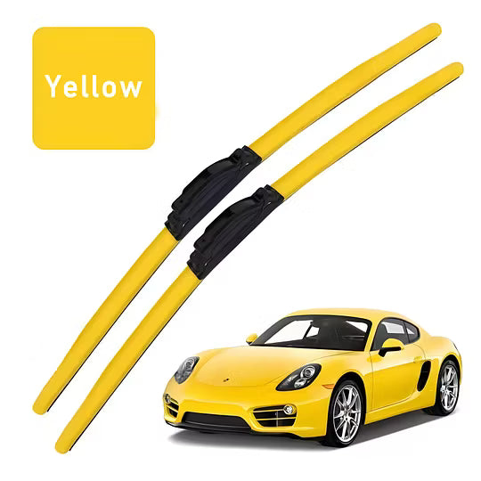 Colourful Silent Windshield Wipers - Easy to install quick-release clip, Durable and Wear-resistant Stylish Design for Clear, Quiet Drives!