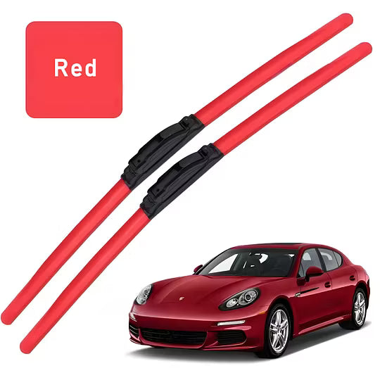 Colourful Silent Windshield Wipers - Easy to install quick-release clip, Durable and Wear-resistant Stylish Design for Clear, Quiet Drives!