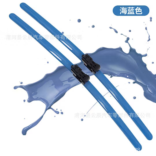 Colourful Silent Windshield Wipers - Easy to install quick-release clip, Durable and Wear-resistant Stylish Design for Clear, Quiet Drives!