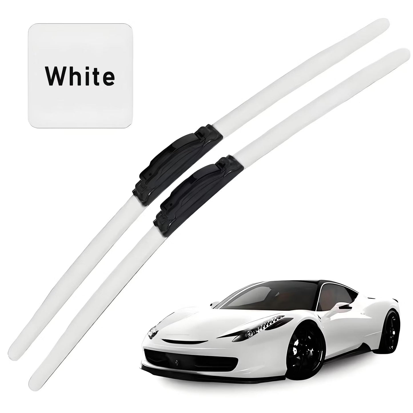 Colourful Silent Windshield Wipers - Easy to install quick-release clip, Durable and Wear-resistant Stylish Design for Clear, Quiet Drives!