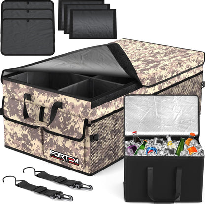 🚗 Heavy Duty Car Trunk Organizer – Foldable Multi-Compartment Storage Solution for SUV, Sedan & Truck
